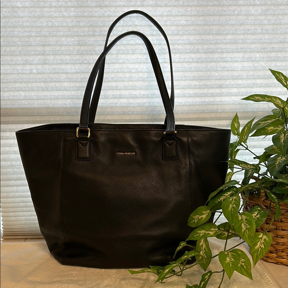 Vera Bradley Micro-Stud Ella Tote Black with gold tone